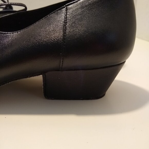 Dance Shoes 1.6" Cuban Heel Lace Up Ballroom Shoes Size 7 - Picture 7 of 9